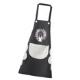 thumbnail image 2 of Delantal bolsillo PVC babero ajustable sin mangas delantal de cocina para el hogar accesorio de cocina, tipo 1, negro y gris Methold HA003449-03, 2 of 6