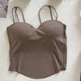 thumbnail image 4 of ZZwxWA Womens Built in Bra Camisole Sexy Spaghetti Strap Tank Tops Bandeau Workout Yoga Undershirts, 4 of 4