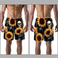 thumbnail image 3 of luoweisi Men's Beach Shorts Quick Dry Swim Trunks with Mesh Lining Sunflower Skull 2XL, 3 of 5