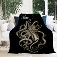 thumbnail image 6 of Personalized Octopus Blanket Named Ocean Animal Custom Throw Blanket Gifts for Girls Boys Octopus Decor Flannel Fleece Customized Fish Marine Throw Blankets With Name for Adults Bed Sofa Chair 80x60In, 6 of 6