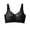 Black, variant on Womens Jelly Bras Comfy Supportive Thick Strap Bra Solid Color Coverage Soft Cup Breast Sagging Gathering Side Wireless Seamless Push Up Everyday Bras for Womens