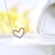 thumbnail image 2 of Collar con Colgante de Corazón Abierto JeenMata con Piedra Violeta Decorada en Oro Blanco de 18 K sobre Plata - Piedra Natal de Febrero - Regalo para Mamá, 2 of 2