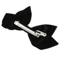 thumbnail image 4 of Unique Bargains 1 Pc Elegant Rhinestone Velour Bow Hair Clips Black, 4 of 5
