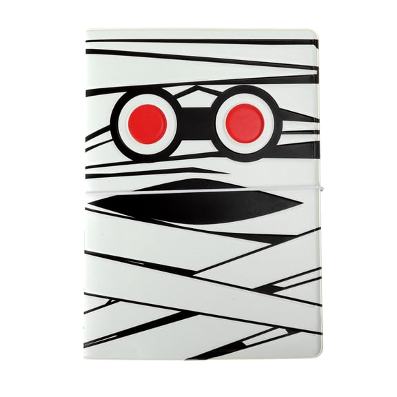 Unique Bargains 1 Pc Passport Holder Durable Cartoon Bandage Document Holder for Travel Black White
