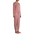 thumbnail image 5 of Lissome Women's and Women's Plus L/S French Terry 2-Piece PJ Set, 5 of 6