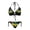 Jamaica Flag, variant on Triangle Bikini for Women USA American Flag Lace Up Low Waist Quick Dry Moisture Wicking 2 Piece Swimsuit Womens Bathing Suits