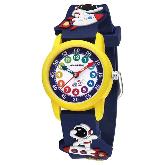 3D Cartoon Analog Watch for Age 4-12 Waterproof Watch with Silicone Band Gift for Age 4-12