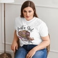 thumbnail image 4 of Camiseta de mujer de talla grande Just A Girl Gypsy Soul, cuello redondo, manga corta, informal, divertida, con gráficos novedosos., 4 of 4