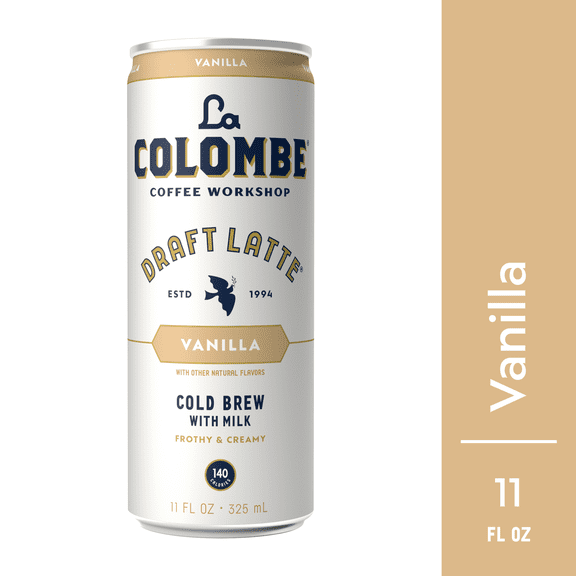 La Colombe Coffee, Vanilla Draft Latte, 11 fl oz Cans