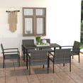 thumbnail image 1 of vidaXL 7 Piece Garden Dining Set Poly Rattan Grey, 1 of 5