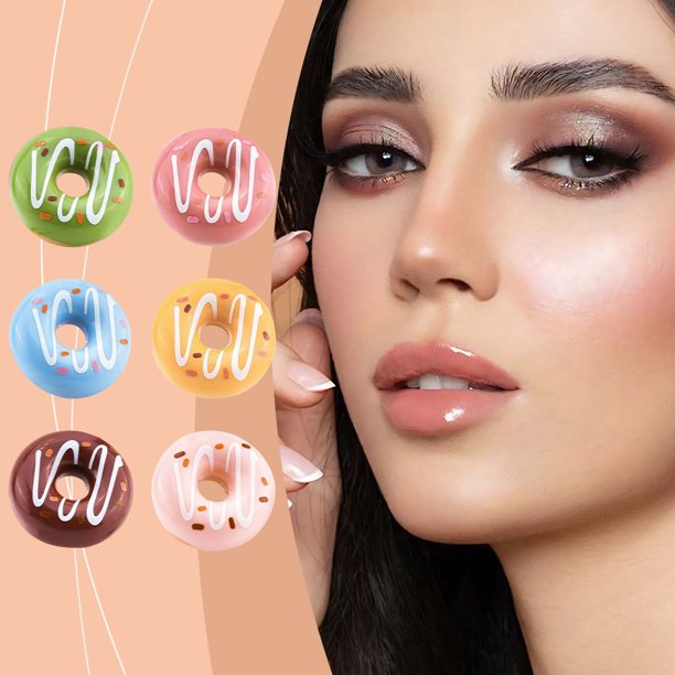 Bálsamo labial hidratante Cuidado labial hidratante transparente en forma de rosquilla | Acabado natural transparente | Aroma Sweet Treat | Retiene la humedad | Protección labial diaria | Paquete