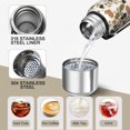 thumbnail image 3 of Camouflage 20oz Stainless Steel Thermal Bottle with Tea Filter and Cup Lid, Vacuum Insulated Coffee Mug with 316L Inner Liner, Leakproof Travel Thermos for Office, Commute & Outdoor, 3 of 6