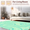 thumbnail image 2 of ODIKA 5x7 Machine Washable Non-Slip Area Rug, Elegant Swirl Abstract Waterfall Interlocking Maze Zen Garden Flow High Traffic Rug with Pad, Green, 489623, 2 of 8