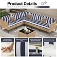 thumbnail image 5 of XXLYY Outdoor Replacement Cushions for Patio Furniture, 14 Piece Patio Sectional Cushions, 4" Water-Resistant Replacement Sofa Cushions Fits 6-seat Rattan Conversation Set, 5 of 7