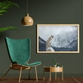 thumbnail image 2 of Winter Wall Art with Frame, Portrait of a Cougar and Snowy Mountains Outdoor Scene, Printed Fabric Poster for Bathroom Living Room, 35" x 23", Pale Grey Purpleblue, by Ambesonne, 2 of 2