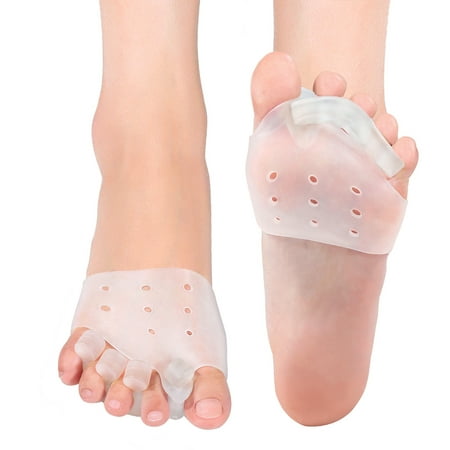 Dilwe Gel Toe Separators Metatarsal Pads Kit for Hammer Toe Straightener Spacer Bunion Pain Relief Callus Blister Hallux Valgus Overlapping