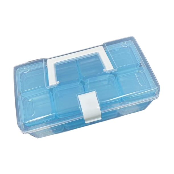 Organizador de cuentas. Contenedores resistentes para guardar cuentas y organizar joyas. Azul
