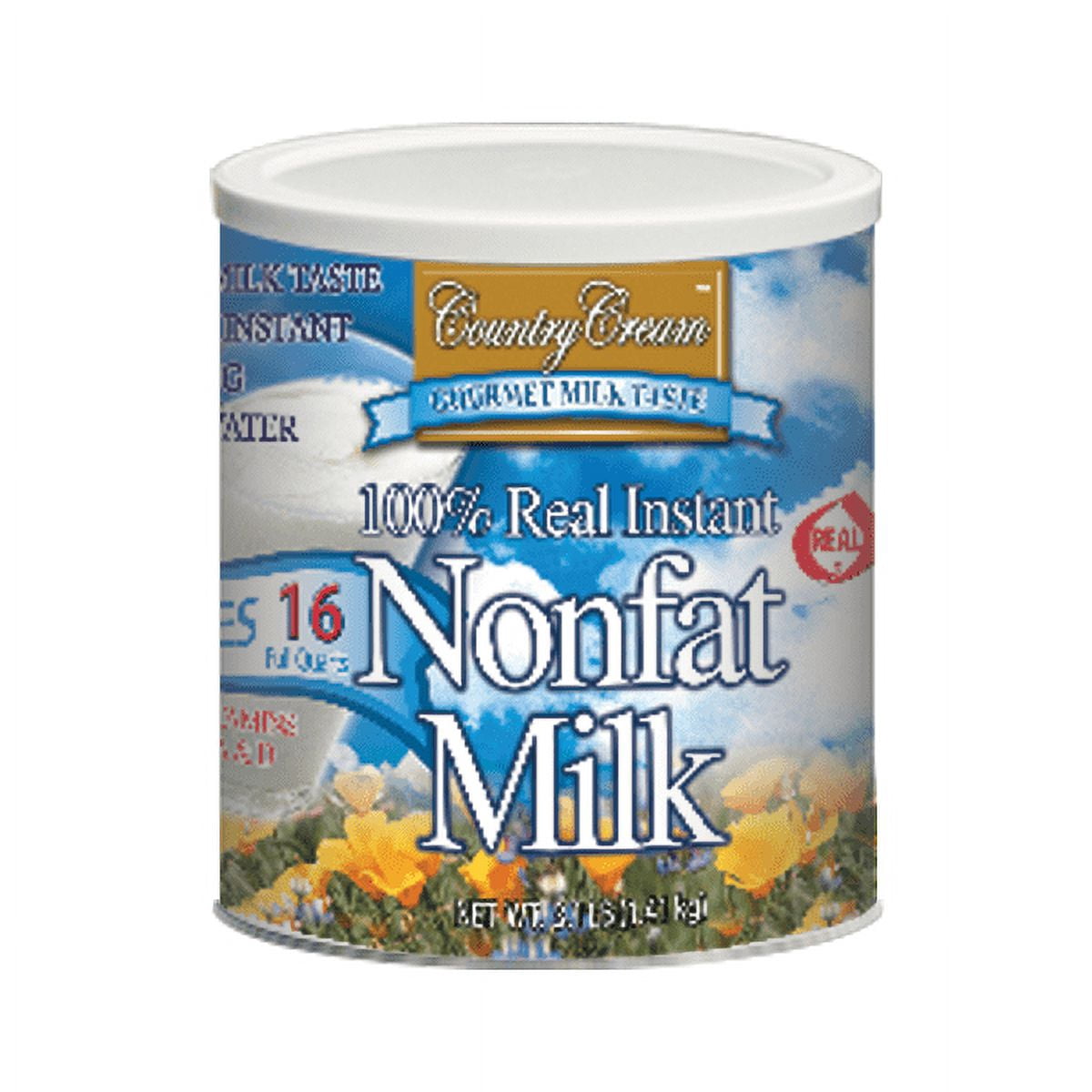 Country Cream 100% Real Instant Non-fat Powdered Milk USDA Approved Vit A D