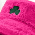 thumbnail image 6 of DJN New St. Patrick's Day Clover Print Plush Fisherman Hat Shamrock Fleece Beanie Fashion Soft Winter Hat Pink One Size, 6 of 9