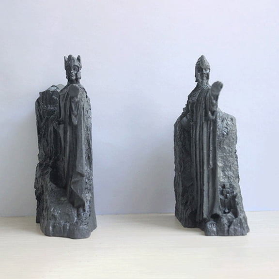 1 Pair Resin Book Holder Art Sculptures Retro Bookend Set for Heavy Books Vintage Sculpture Bookends Decorative