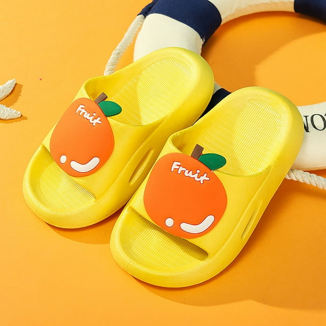 Mikilon Children Summer Lovely Fruit Slippers Baby Bathing Shoes For Boys Girls In The Bathroom