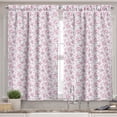 thumbnail image 2 of Ambesonne Shabby Flora Valance & Curtain, Pink Roses Spring, 55"x30", Pale Pink White Grey, 2 of 7