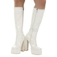 thumbnail image 4 of Adult Patent White Platform Gogo Boots, 4 of 7