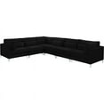 thumbnail image 2 of Meridian Furniture Julia Black Velvet Modular Sectional, 2 of 6