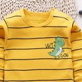 thumbnail image 6 of masbird Toddler Girls Boys Pajamas Funny Graphic Cotton Pjs Jammies Fall Winter Long Sleeve Sleepwear Sets 6-12 Months 12-24 Months 2t 3t 4t 5t 6t 7t 8t 9t Children(Yellow,1-2 Y), 6 of 6