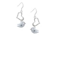thumbnail image 2 of Delight Jewelry Silvertone Little Bird Initial - O - Open Heart French Earrings, 2 of 4