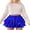 Dark Blue, variant on Rdhnmea Women's Fashion Mini Skirts Metallic Drawstring High Waist Skirts