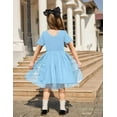 thumbnail image 5 of Arshiner Toddler Girls Vintage Party Dress A-Line Tulle Girl Dresses for Birthday Black, 5 of 6