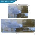thumbnail image 2 of 2 Pieces Kitchen Rugs, Abstract Anti Fatigue Non Slip Foam Cushioned Purple and Grey Art Painting Comfort Indoor Floor Mat Runner Rug Set for Laundry Office Sink Bathroom (17"x48"+17"x24"), 2 of 14