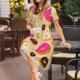 thumbnail image 3 of Easygdp Donuts para Vestido Transpirable de Mujer, Vestido Suelto de Manga Corta con Pliegues y Bolsillos para el Verano, 3 of 6