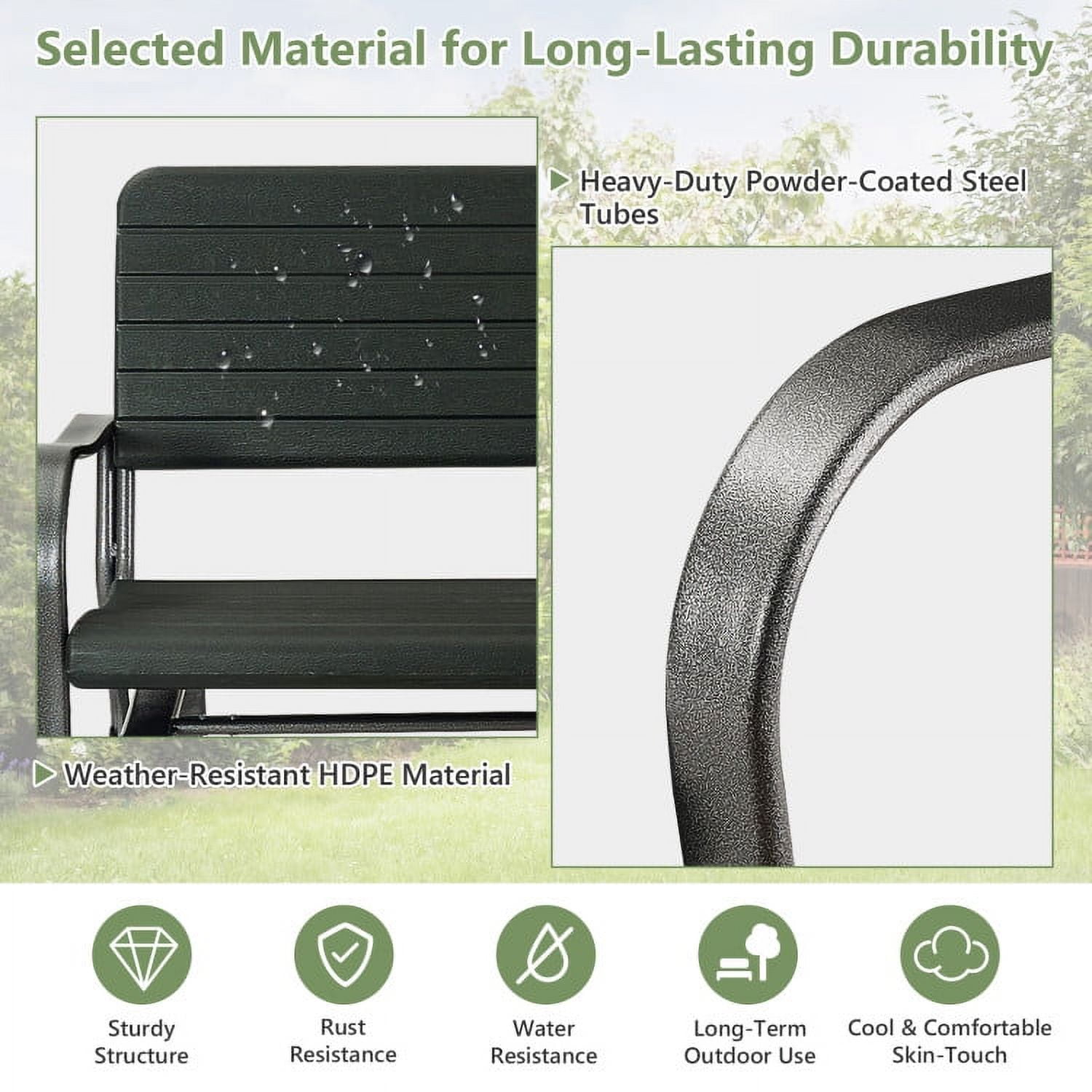 Aimee Lii Outdoor Double Rattan Patio Furniture, Porch, Backyard, Sturdy, Black Aimee Lii Outdoor Double Rattan Patio Furniture, Porch, Backyard, Sturdy, Black