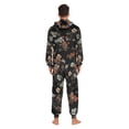 thumbnail image 4 of FORMRS Onesies Pajama for Adults Unisex Hoodie Winter Jumpsuit One Piece Sleepwear, Sizes S-2XL, Black Flowers, 4 of 7