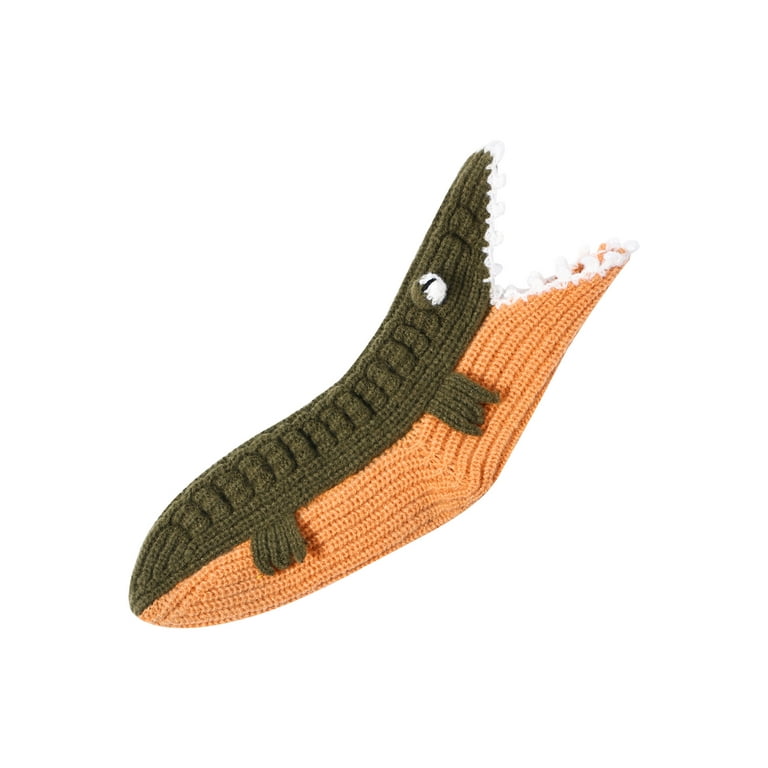 Eyicmarn Crochet Shark Bite Slippers Kids Creative Cartoon Socks