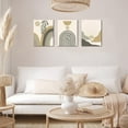thumbnail image 4 of Boho Wall Decor Sage Green Wall Posters & Prints, Mid-Century Modern Wall Prints Boho Wall Art Set of 3 Framed Boho Wall Art Decor, Canvas Prints Artwork for Living Room, Bedroom, Bathroom, 4 of 6