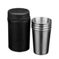 thumbnail image 1 of Bgsha 4Pcs/Set Stainless Steel Wine Drinking Shot Glasses Barware Cup With Bag, 1 of 7