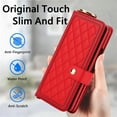 thumbnail image 5 of Decase Flip Case for Samsung Galaxy Z Fold7 Wallet Cover with Pen Holder & Crossbody Lanyard Strap Credit Card Slot,Shockproof Leather RFID Blocking Cover fits for Samsung Galaxy Z Fold7,Red, 5 of 6