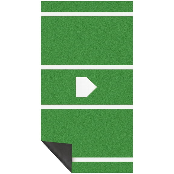 Premium Baseball Batting Mat: 10x3.8 ft Indoor/Outdoor Portable Baseball Softball Hitting Mat, Non-slip Rubber Bottom Batting Cage Mat with Home Plate for Batter, Pitcher and Catcher Training