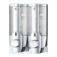 thumbnail image 4 of 1pc Double-head Manual Wall-mounted Push Type Liquid Soap Bottle Plastic Refillable Shampoo Liquid Soap Container Dispenser, 4 of 7