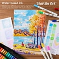thumbnail image 5 of Dual Tip Brush Pens Art Markers, Shuttle Art 105 Colors Fine and Brush Dual Tip Markers Set in Portable Case with 1 Coloring Book for Adult Artist Coloring, 5 of 10