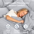 thumbnail image 4 of CGK Linens Extra Soft Pillowcases Set of 4 - Queen / Standard Size Hotel Luxury Breathable & Cozy 4-Piece Pillow Covers, Steel Blue, 4 of 7