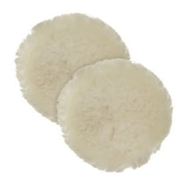2 Pack of 7" Natural 100% Wool 1" Pile Buffing & Polishing Pad Bonnet