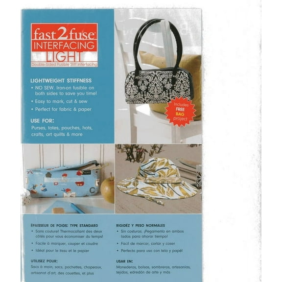 fast2fuse® LIGHT 15" x 18" Sheet : Double-Sided Fusible Stiff Interfacing (General merchandise)