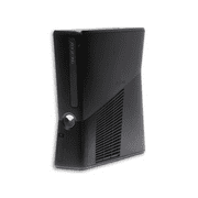 Restored Xbox 360 S 250GB Game Console Black with 2 Retrofam Black and White Game Controllers