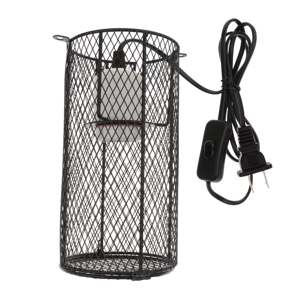 Reptile Terrarium Heat Lamp Light Bulb Lampshade Cage Protection Anti-Scald 