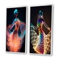 thumbnail image 3 of Designart "Dancer in Translucent Light I" Woman Fashion Photography Framed Wall Art Set Of 2 - Glam Multicolor Frame Gallery Set For Office Decor, 3 of 6
