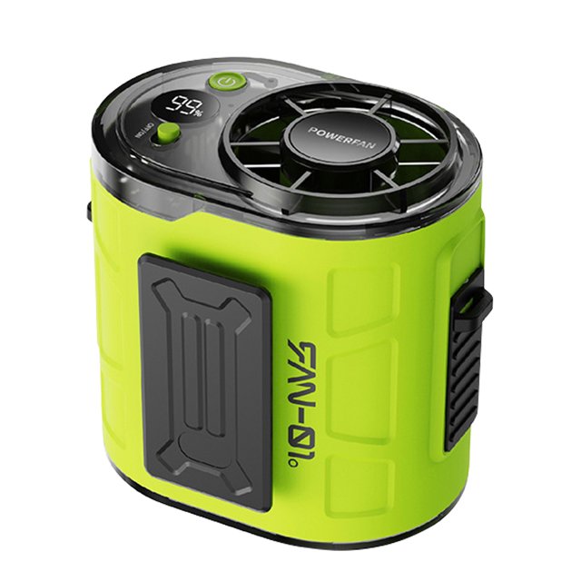 Ventilador Portátil con Clip Wdftyju 4000 mAh 100 Velocidades Verde